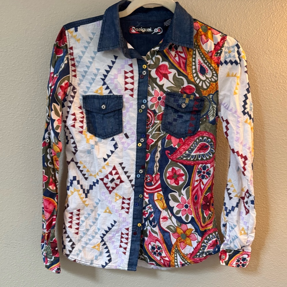 Desigual Women's Multicolor Patterned Top
